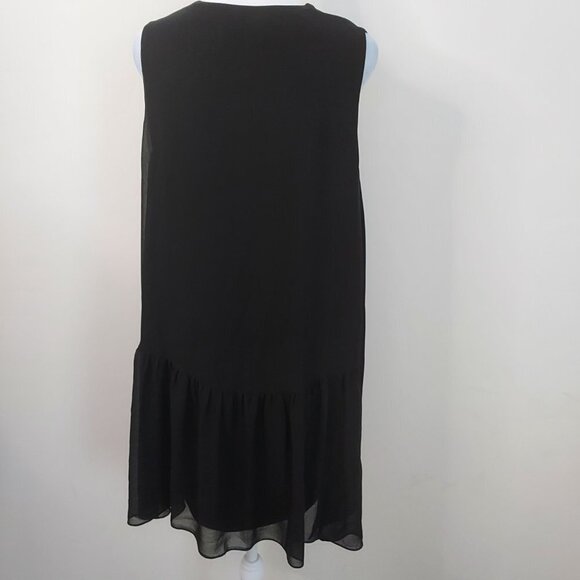 Sandro Paris Sleeveless V-Neck Mini Black Cocktail Dress - Picture 9 of 14